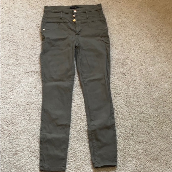 Olive High Waisted Jeans - Picture 1 of 2